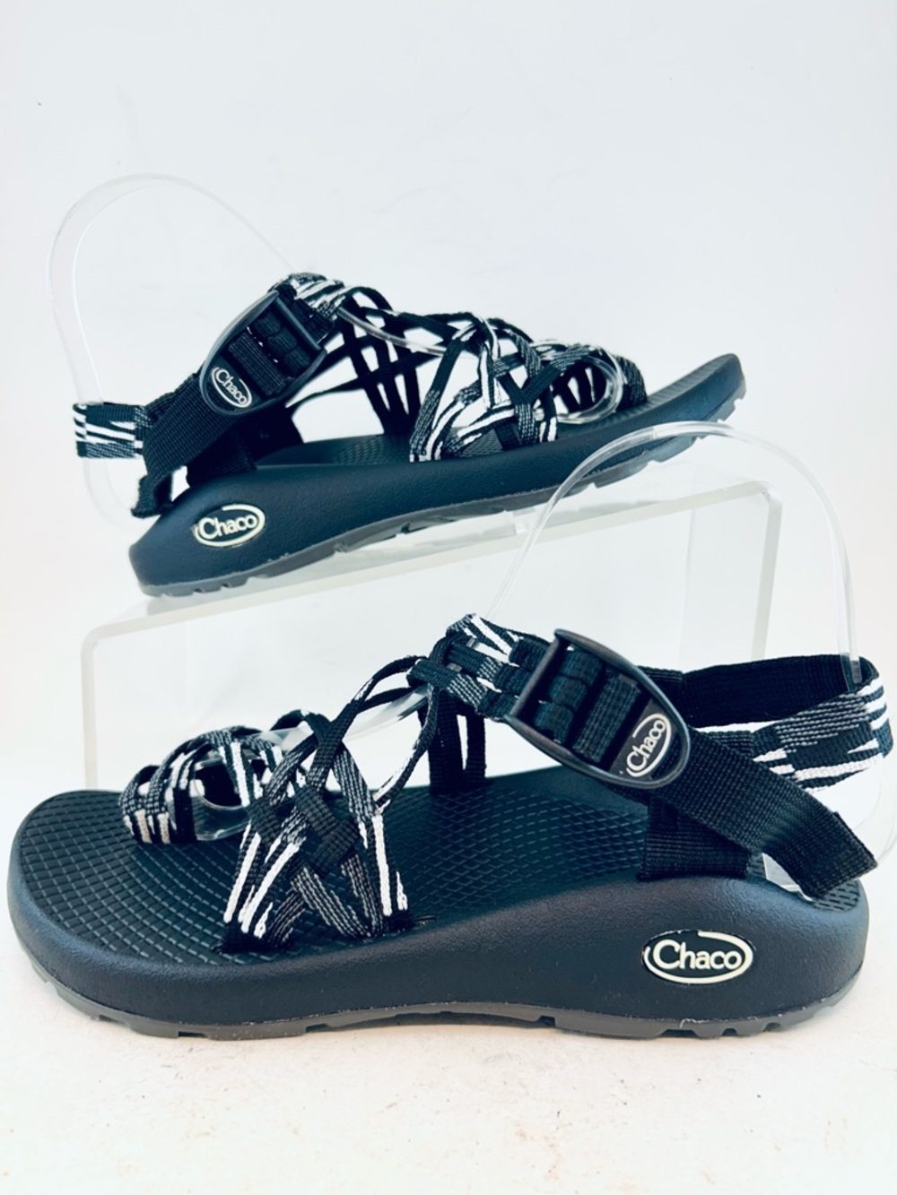 Chaco Women's Scatter Black White ZX/3 Dual Strap Hiking Classic Sandals 6 37 - Picture 5 of 11